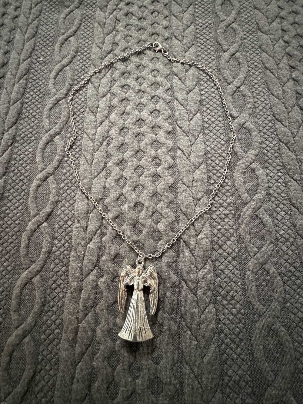 Silver Angel Pendant Necklace - Women's Jewelry